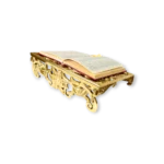 Złocony pulpit na księgę liturgiczną, ręcznie zdobiony wyrób brązowniczy ARTBRASS