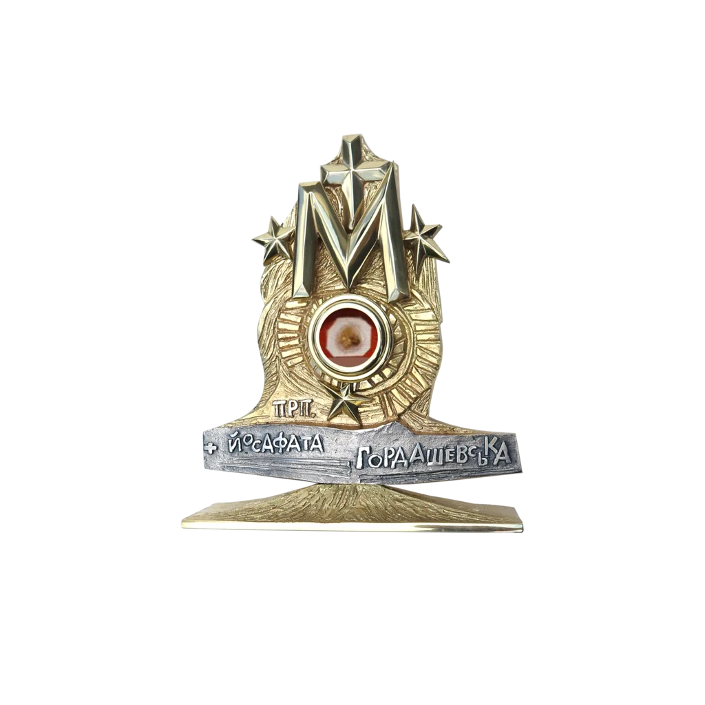 Relikwiarz bł. Josafaty Hordaszewskiej – złocony, z symbolem maryjnym i kapsułą na relikwie