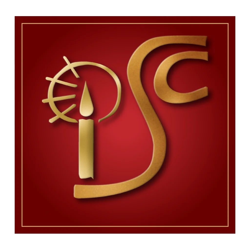 logo Artbrass, świeczka oraz inicjały Stanisława Czajki